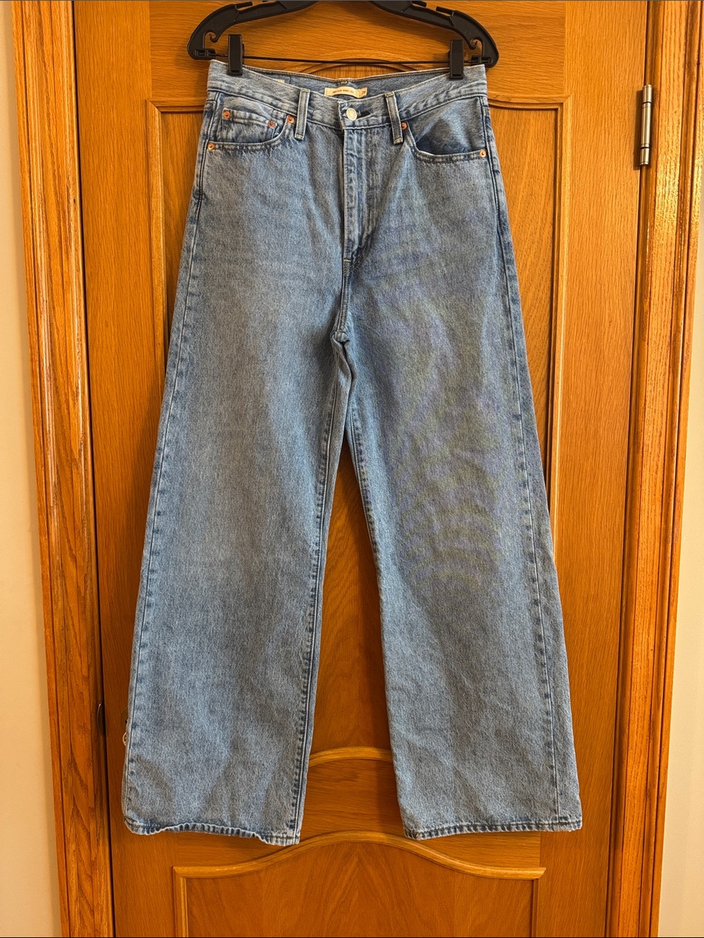 Levi's Premium Ribcage Wide Leg Women's Jeans Far And Wide Light Wash Size 29x32 - Picture 6 of 16